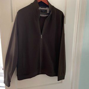 Olive Green Ted Baker London Zip Up Sweater-Jacket in Size 6